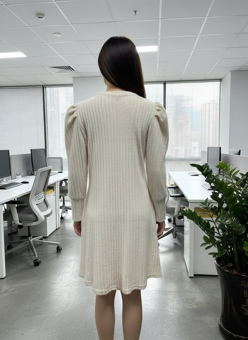 Ariana Sweater Bubble Long Sleeve Dress