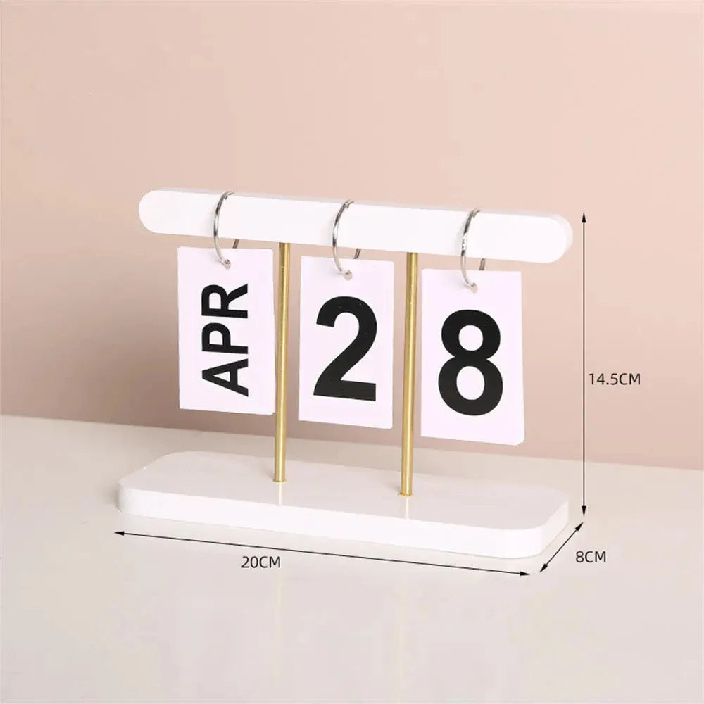Felicity Flip Wooden Perpetual Calendar