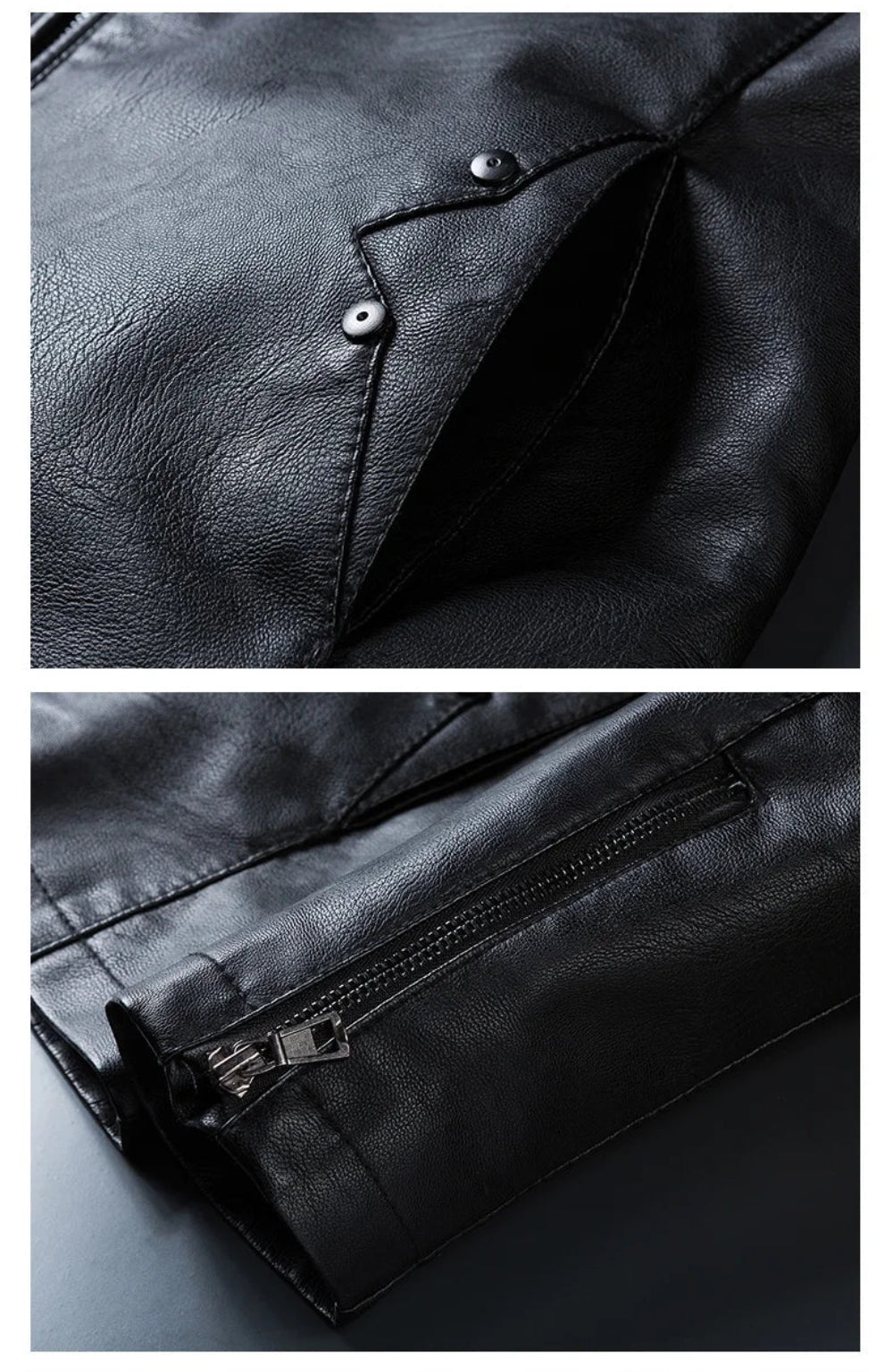 Luka Leather Motorcycle Jacket Plus Size