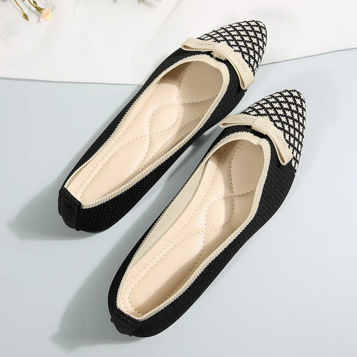 Lana Lightweight Breathable Slip-On Bowtie Flats