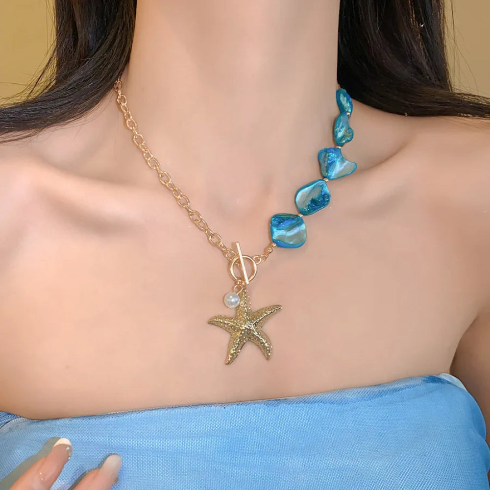 Bellamy Bohemian Beaded Starfish Necklace