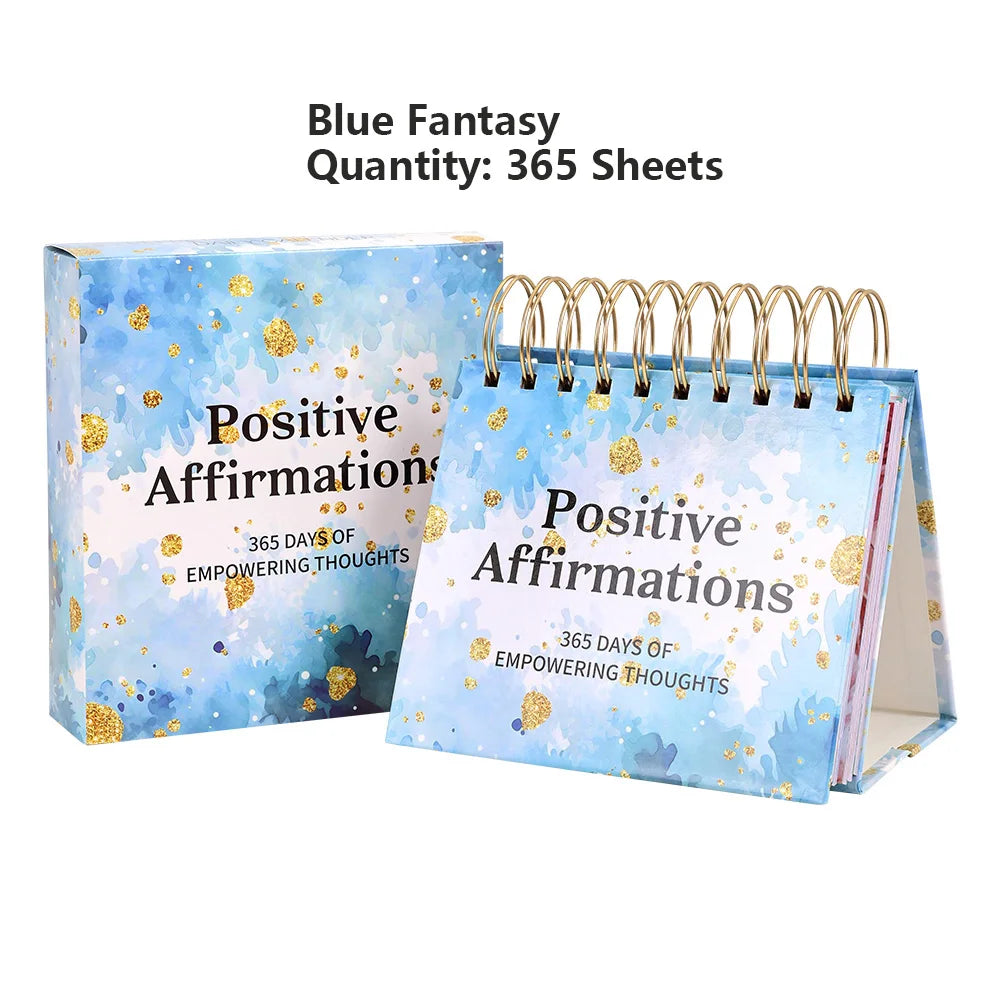 365 Days Positive Affirmations Flip Coil Desk Calendar With Inspirational Quotes