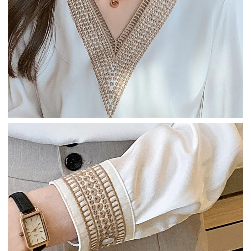 Christie Chiffon V-Neck Blouse