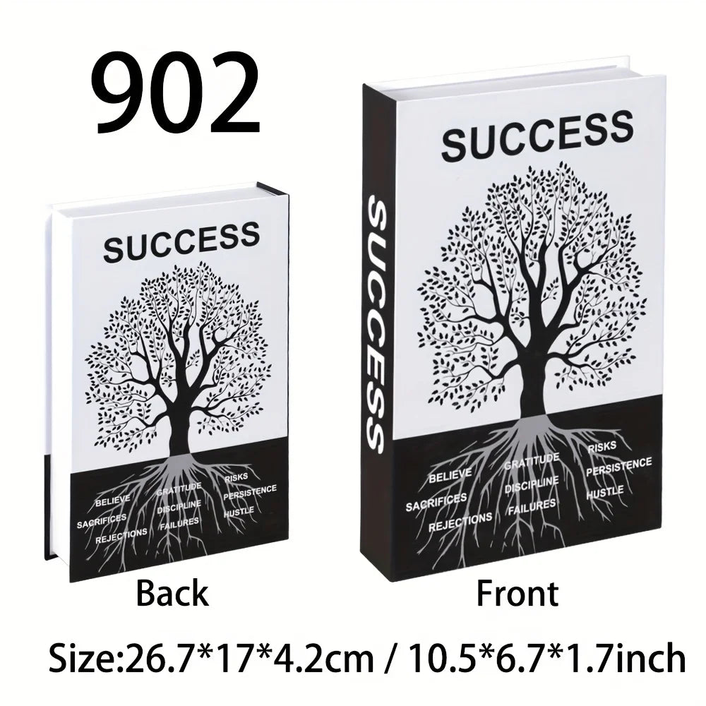 Book with 'SUCCESS' design on the cover, showing front and back views.