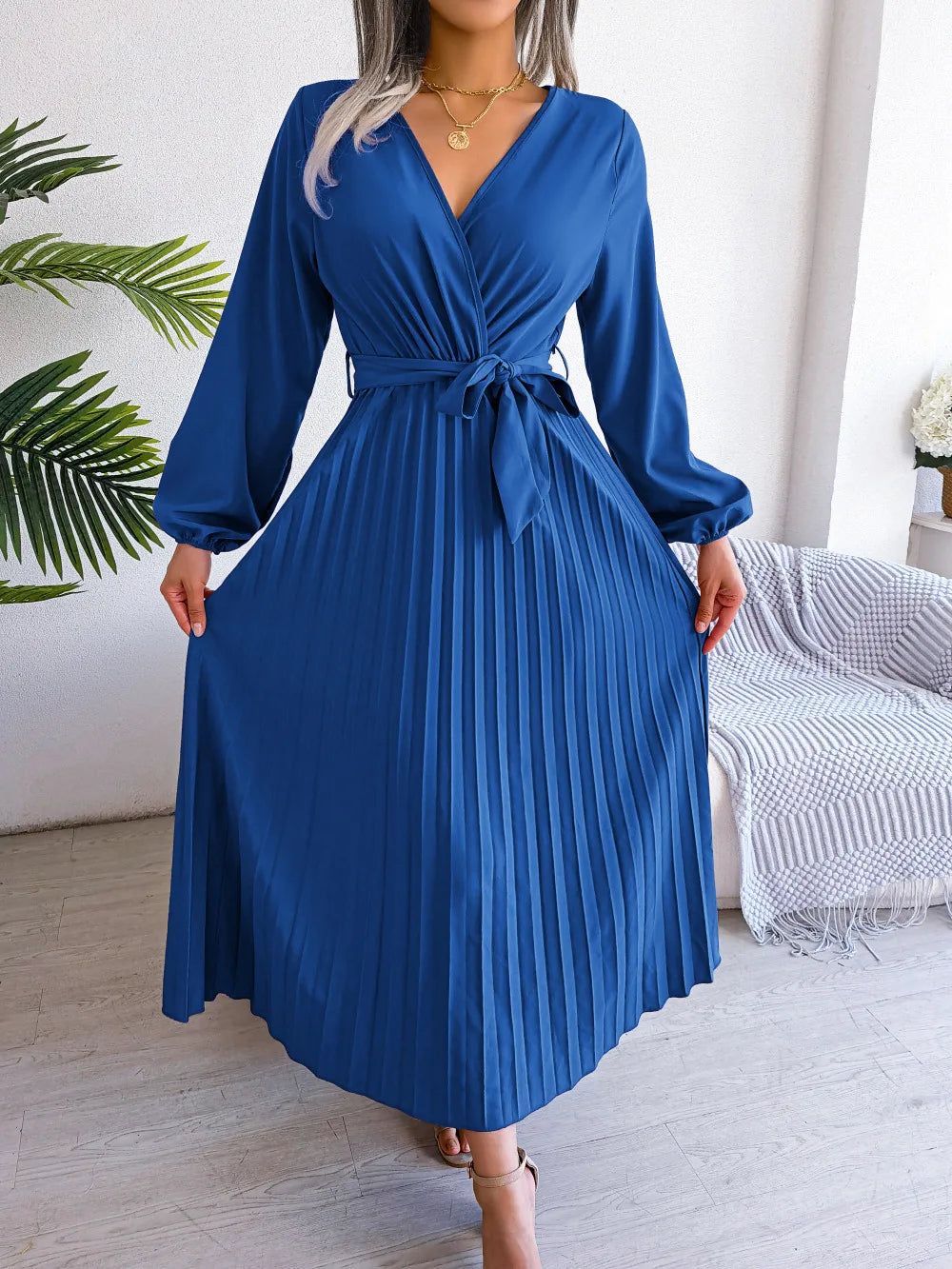 Rhonda Romantic Maxi Pleated Dress