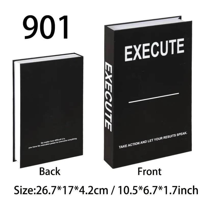 Black book with 'EXECUTE' on the cover, showing front and back views.
