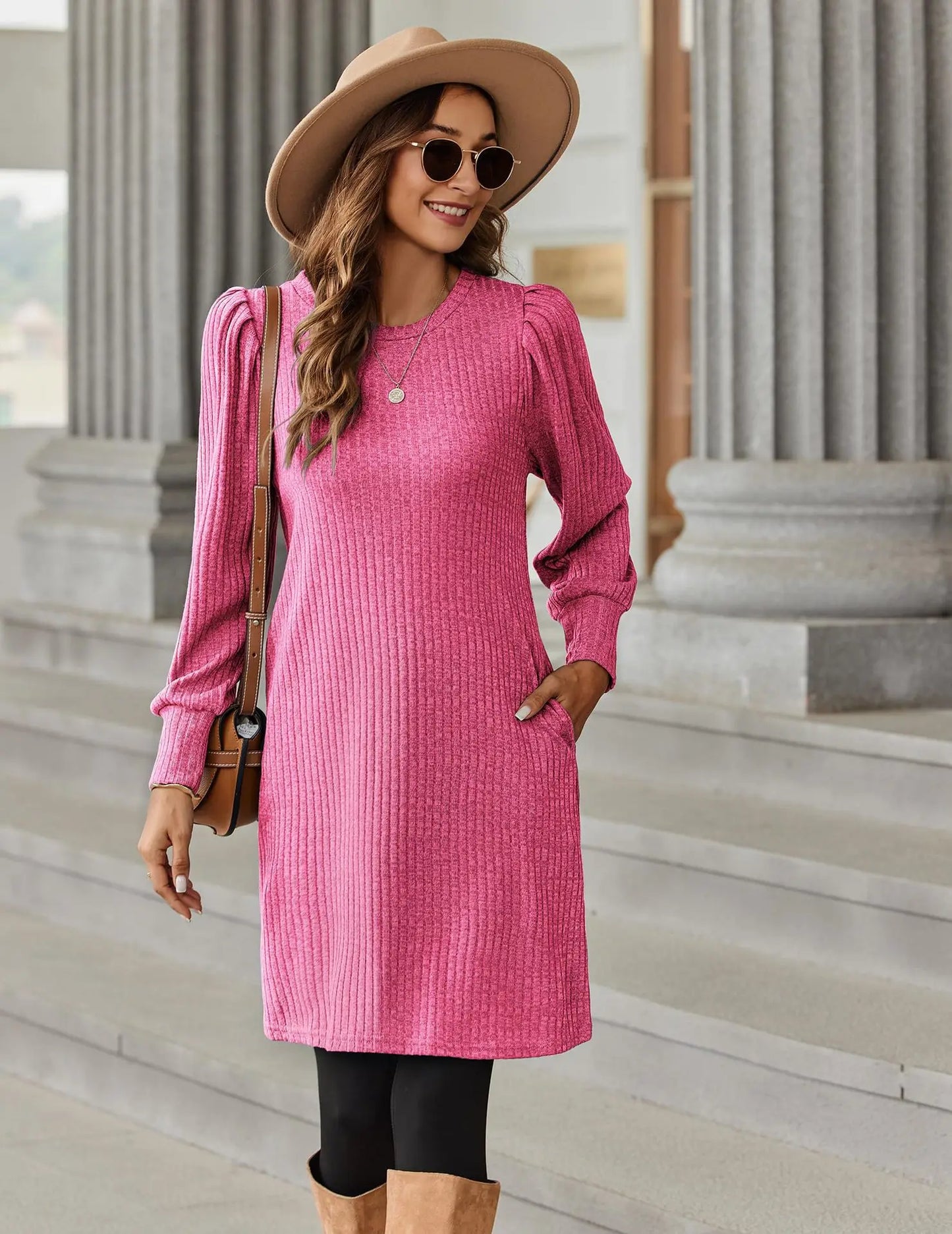 Ariana Sweater Bubble Long Sleeve Dress