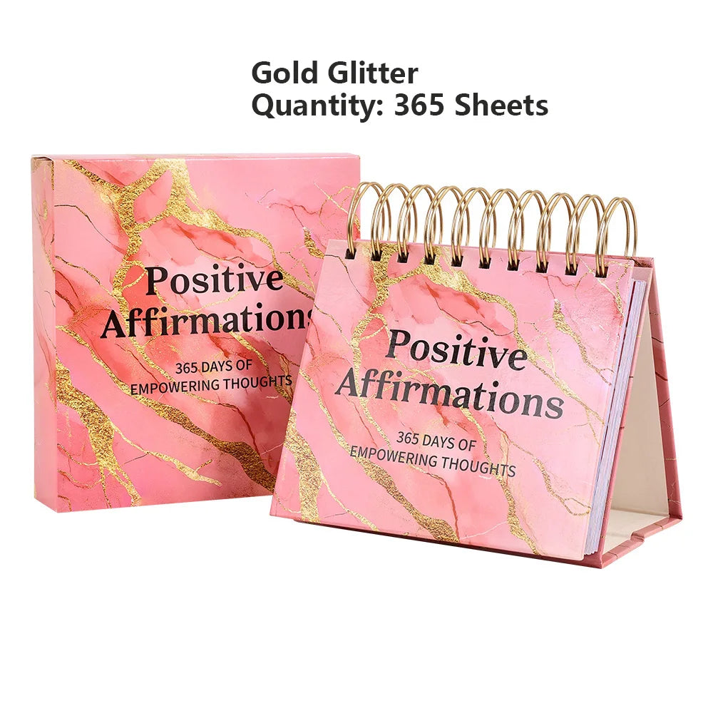 365 Days Positive Affirmations Flip Coil Desk Calendar With Inspirational Quotes