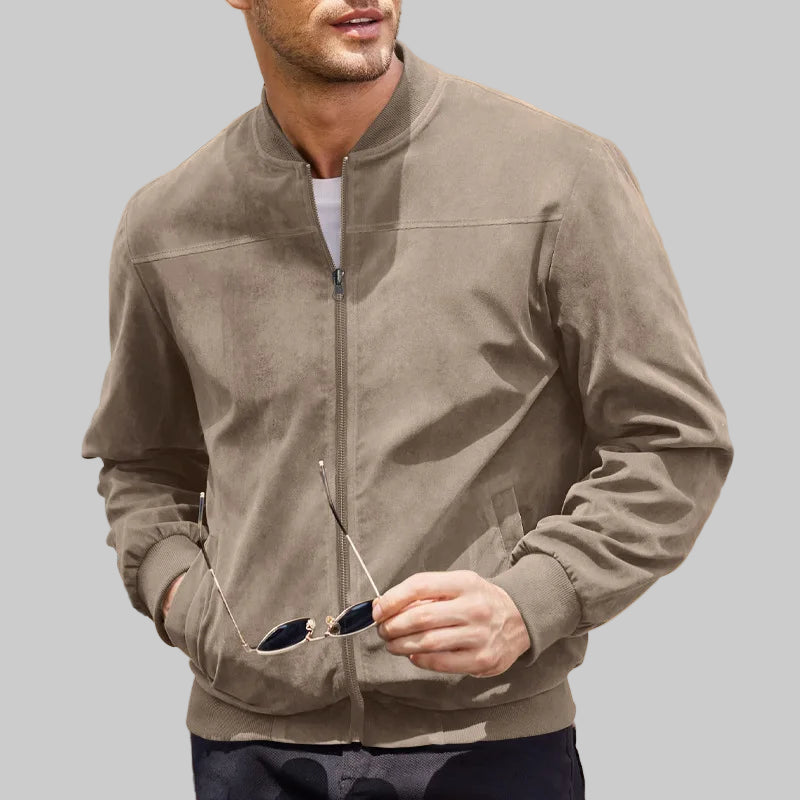 Spencer Suede Solid Color Men's Jacket