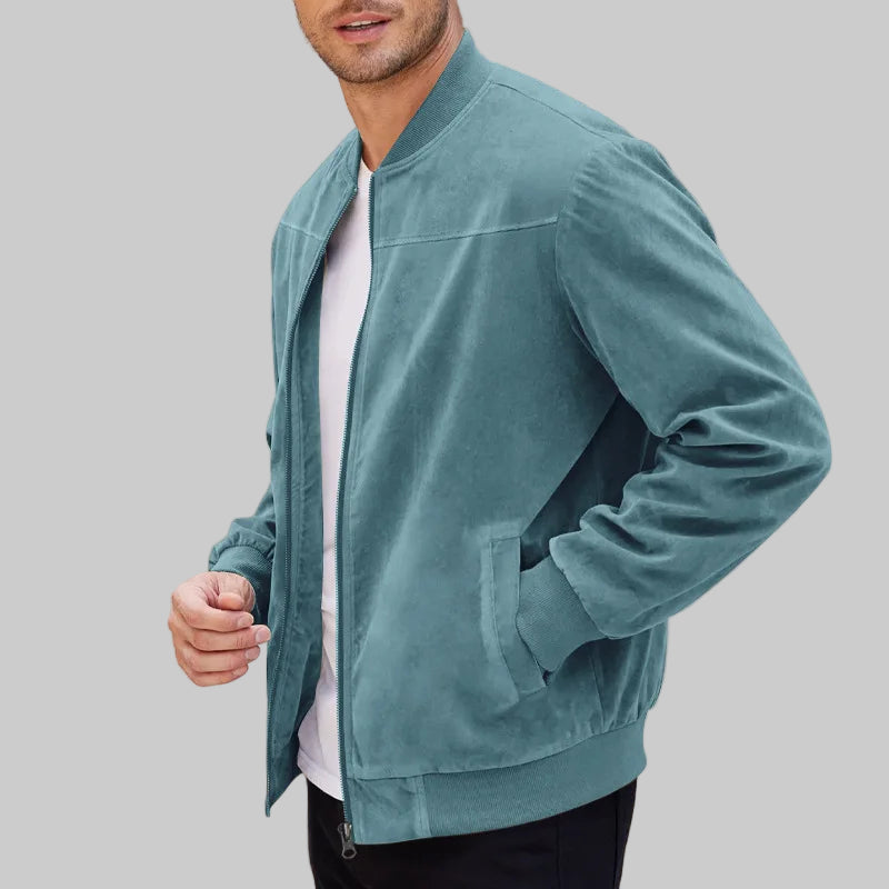 Spencer Suede Solid Color Men's Jacket