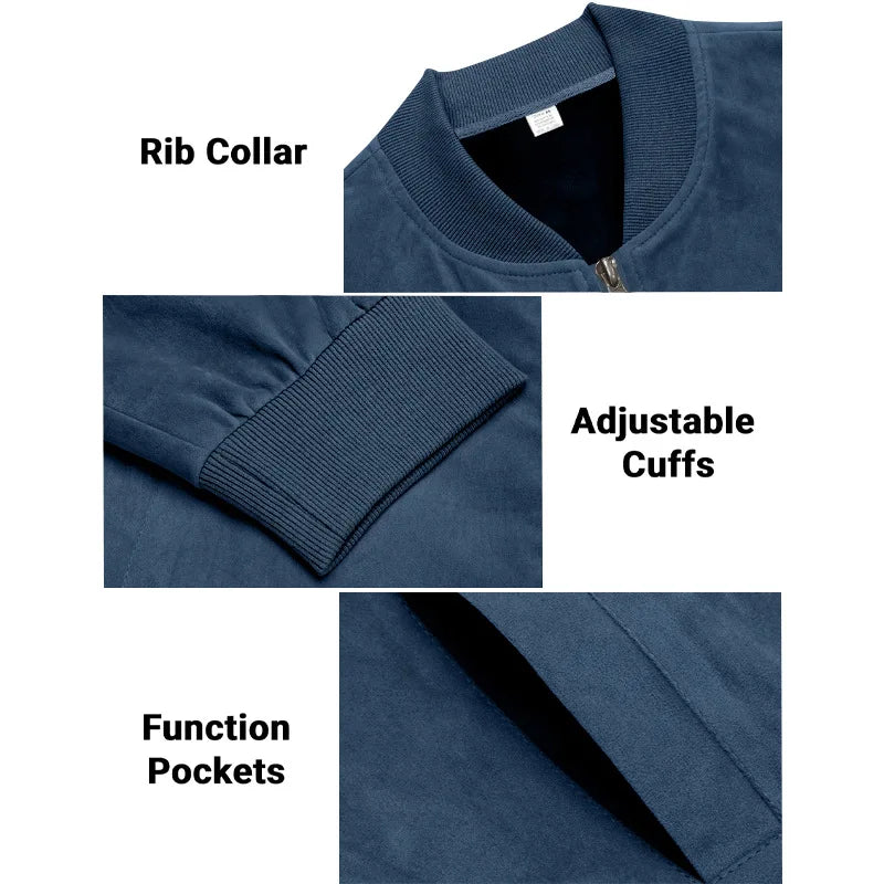 Spencer Suede Solid Color Men's Jacket