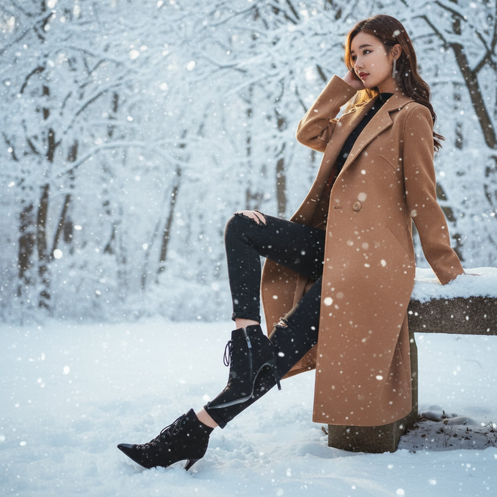 LeAnne Ladies Long Cashmere Coat