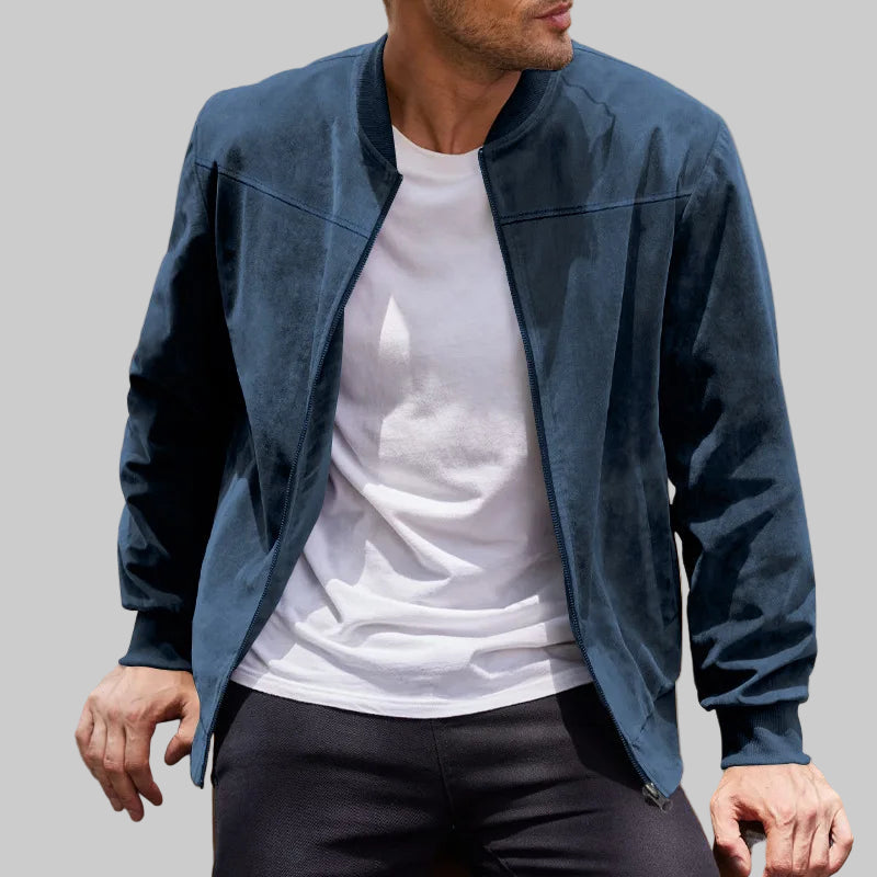 Spencer Suede Solid Color Men's Jacket