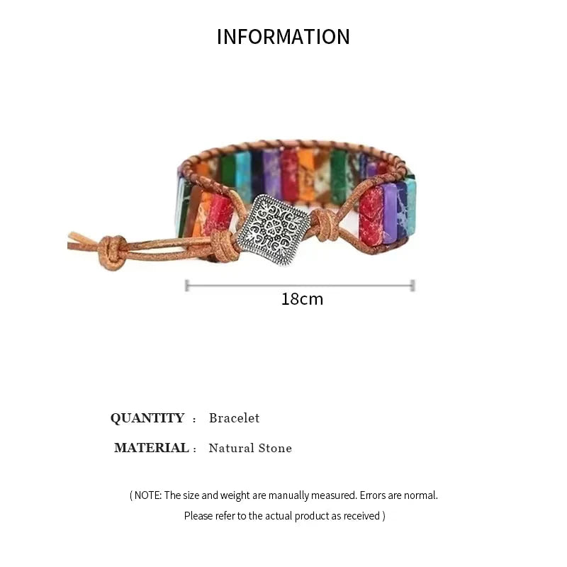 Bellamy Bohemian Colorful Natural Stone Rope Bracelet
