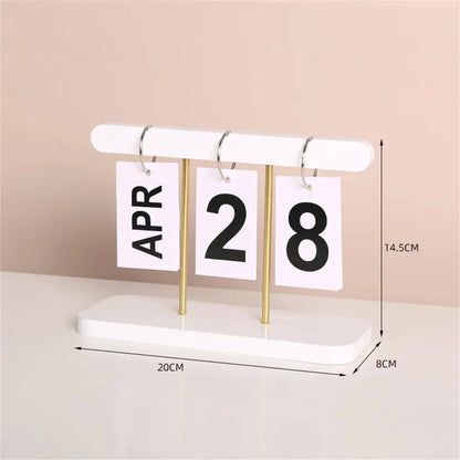 Felicity Flip Wooden Perpetual Calendar