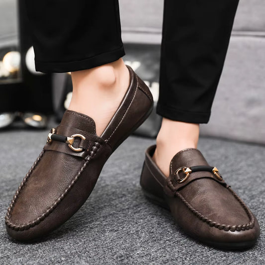 Haversham Horse Bit Buckle Leather Loafers