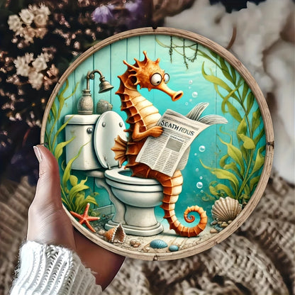 Seahorse Toilet Wooden Decor