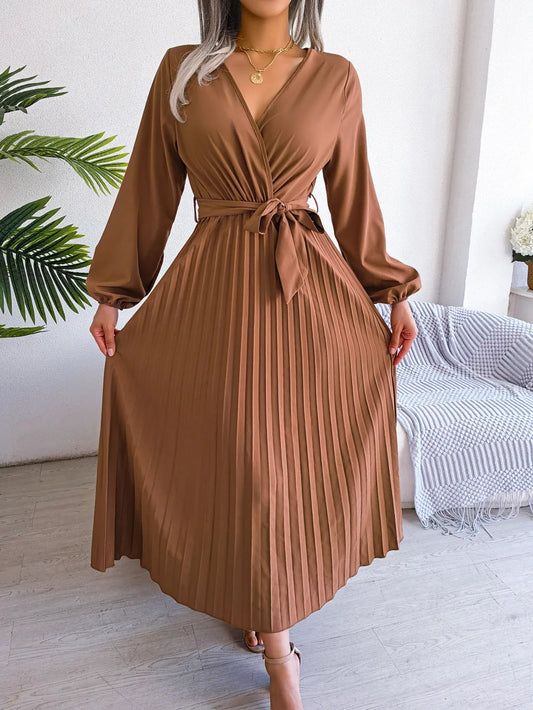 Rhonda Romantic Maxi Pleated Dress