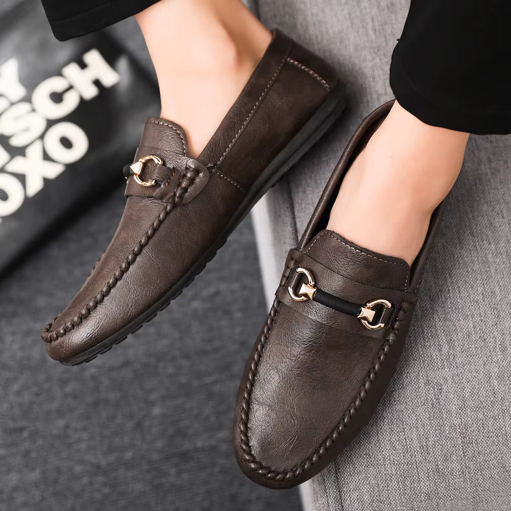 Haversham Horse Bit Buckle Leather Loafers