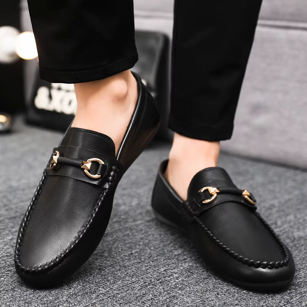 Haversham Horse Bit Buckle Leather Loafers