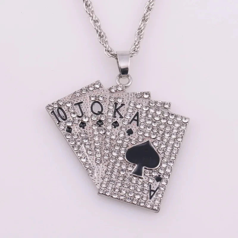 Iced Spades Necklace