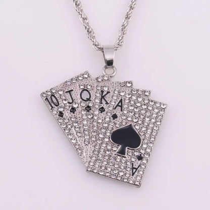 Iced Spades Necklace