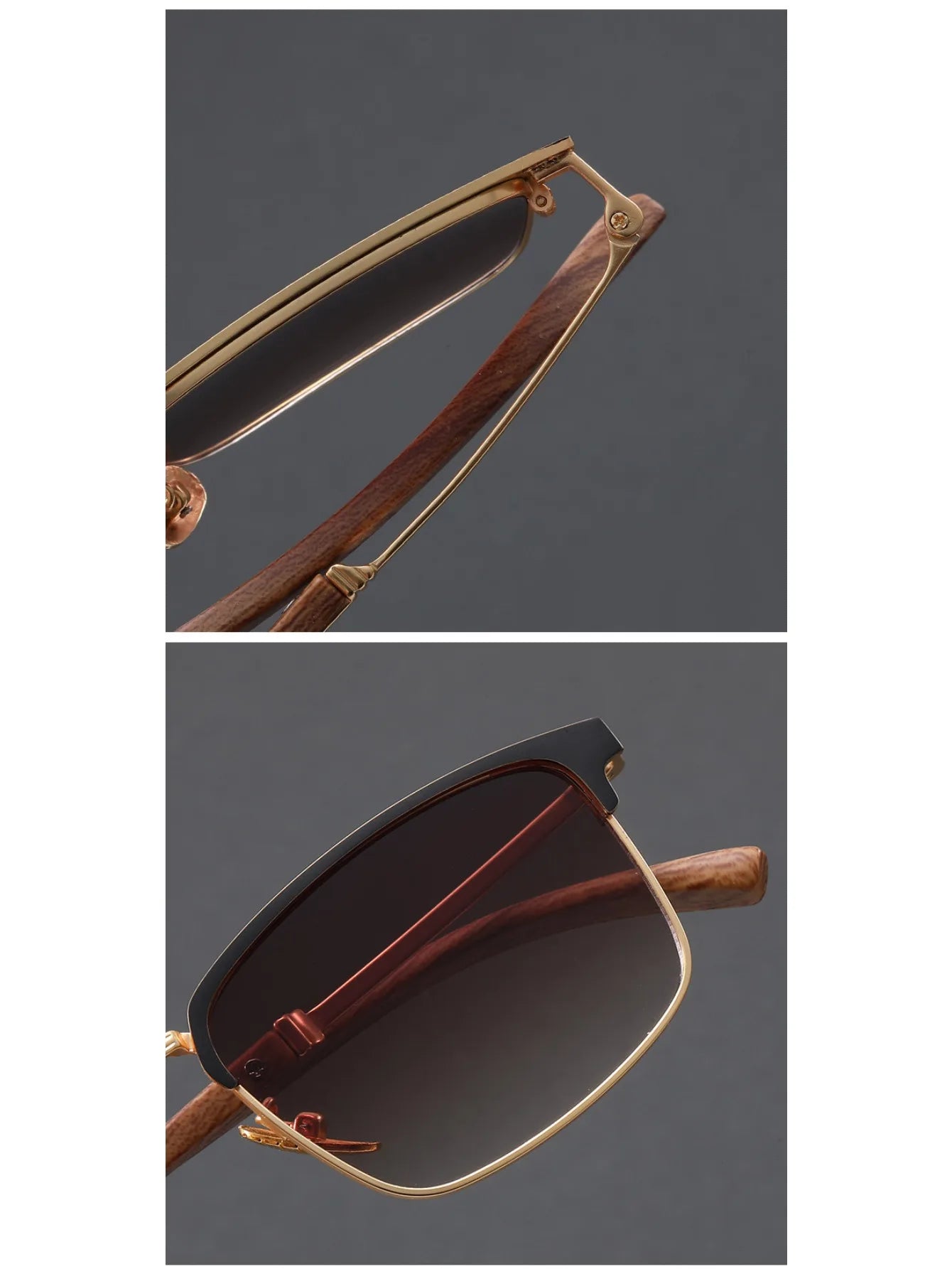 Raimondo Retro Smaller Half-frame Sunglasses