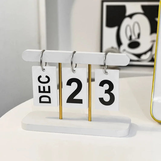 Felicity Flip Wooden Perpetual Calendar