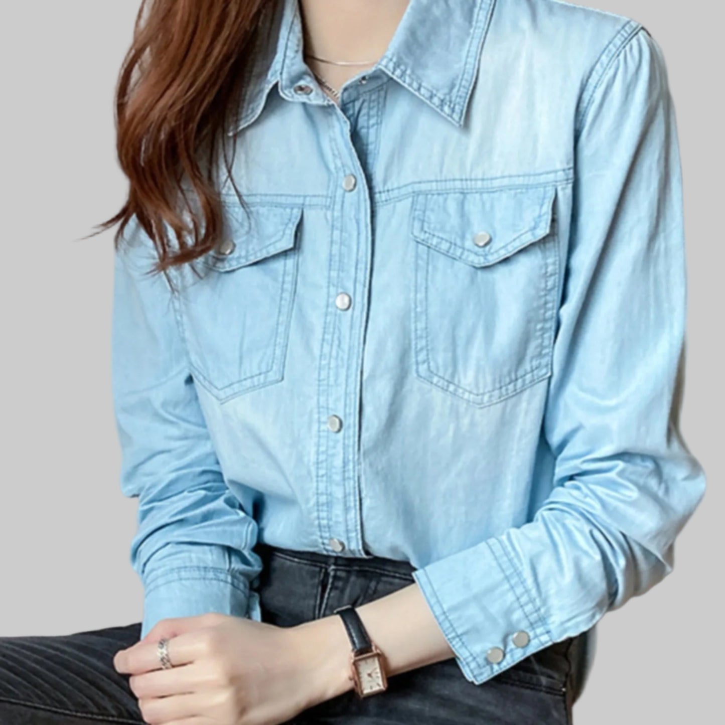 Darleen Denim Blouse