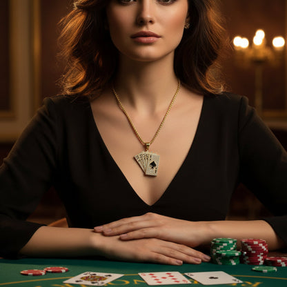 Iced Spades Necklace