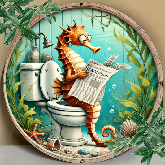 Seahorse Toilet Wooden Decor