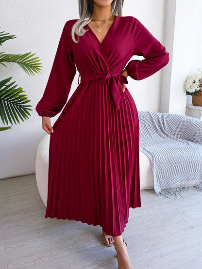 Rhonda Romantic Maxi Pleated Dress