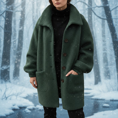Diana Diamante Loose Plush Overcoat