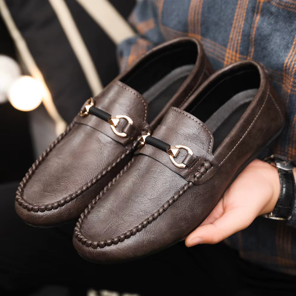 Haversham Horse Bit Buckle Leather Loafers