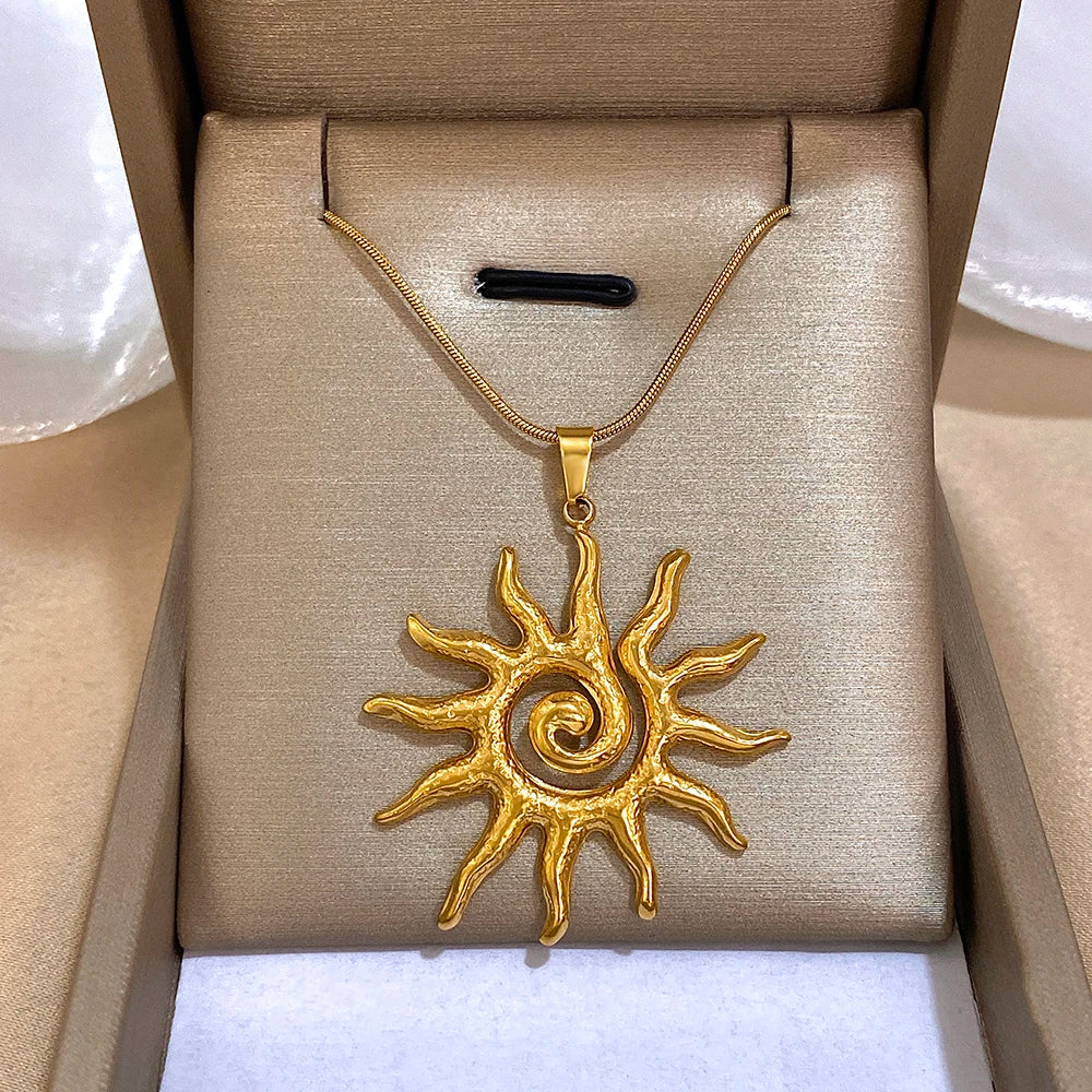 Sedona Vintage Sunburst Pendant Necklace